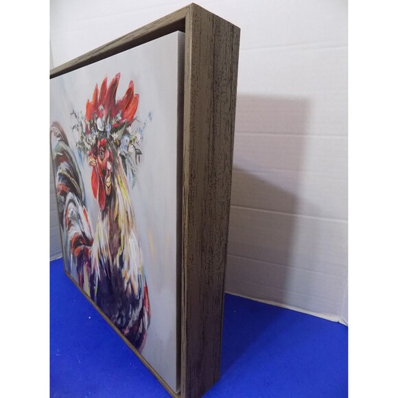 NEW Cow Rooster Painting Print Wall Art By Ed Brodsky Rustic Home Farmhouse - Picture 4 of 9